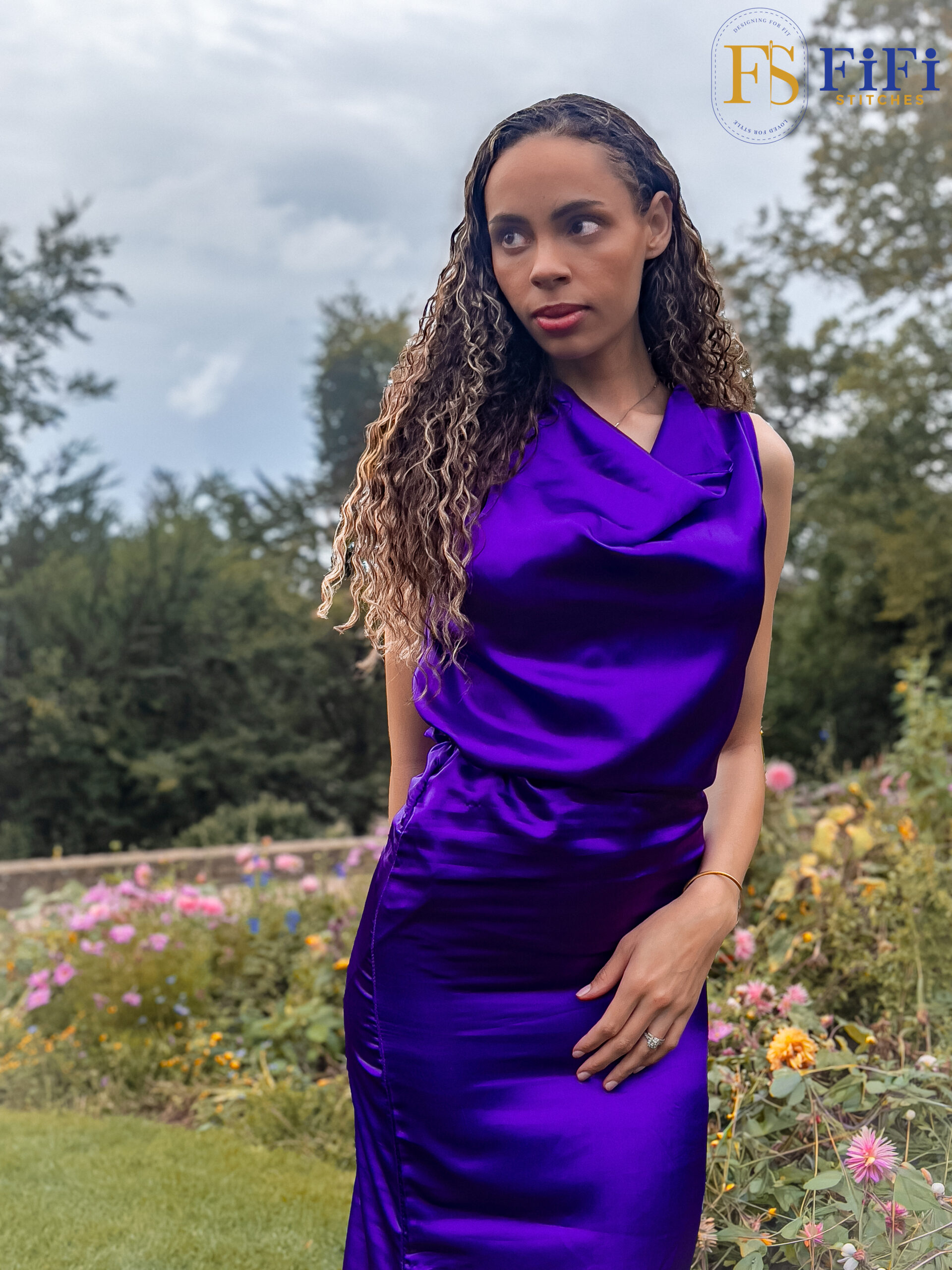 Amara drape Dress